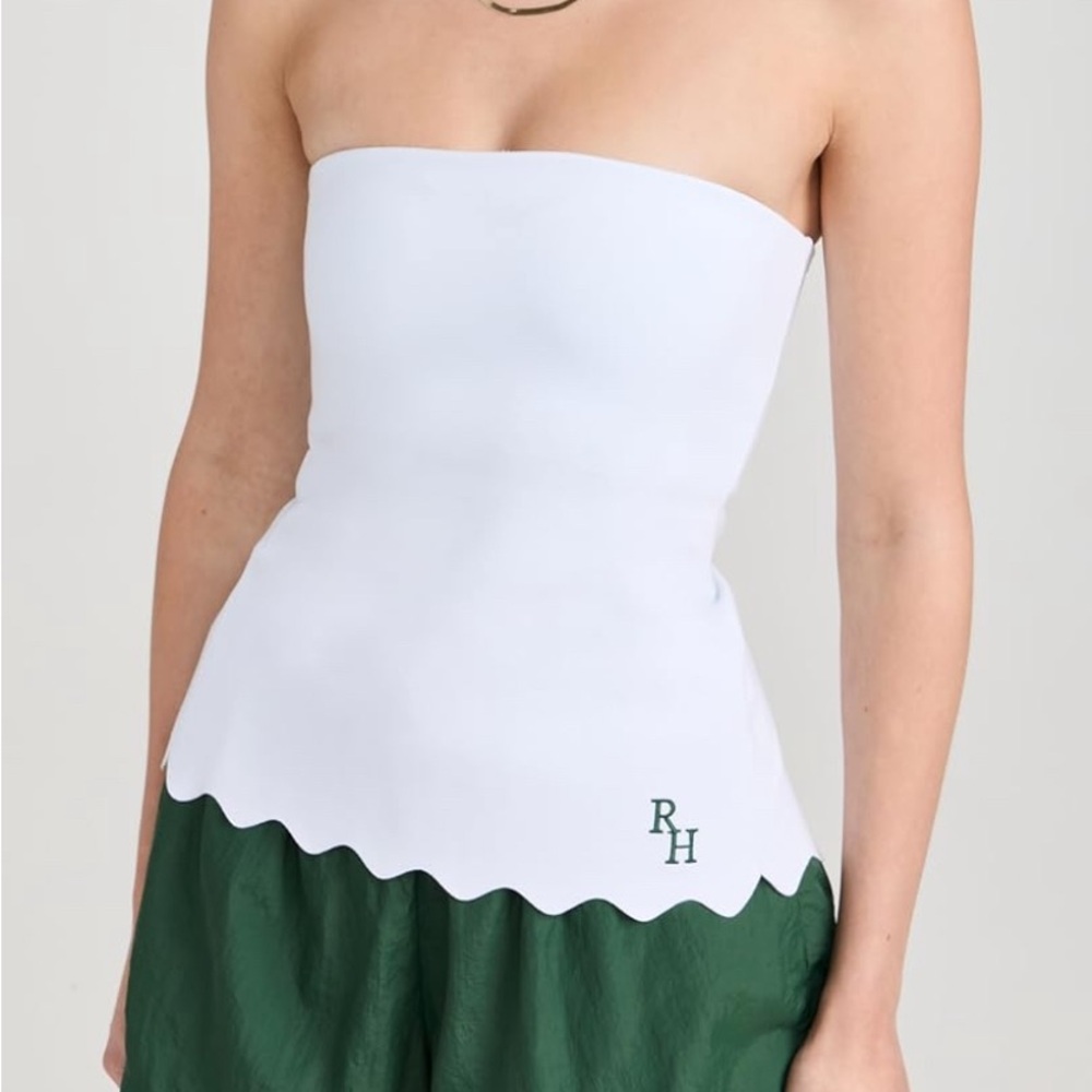 Strapless Top Scalloped Hem NWT - Recreational Habits